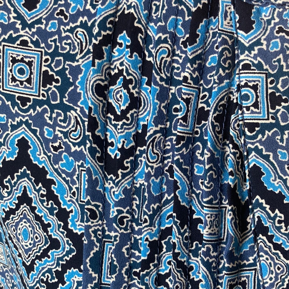 Gap Versatile Blue Patterned Dress With Drawstrin… - image 2